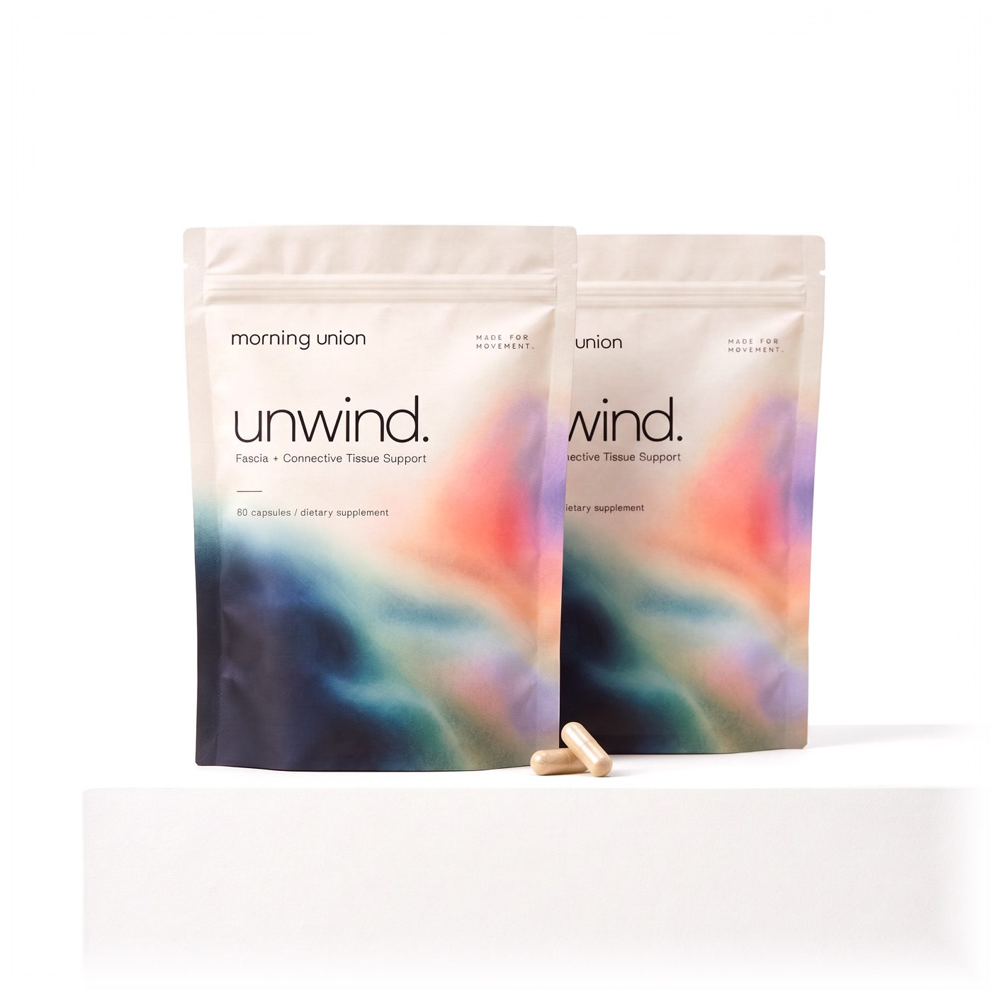 Two pouches of unwind.