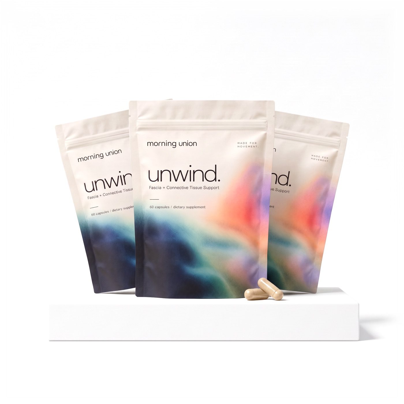 Three pouches of unwind.
