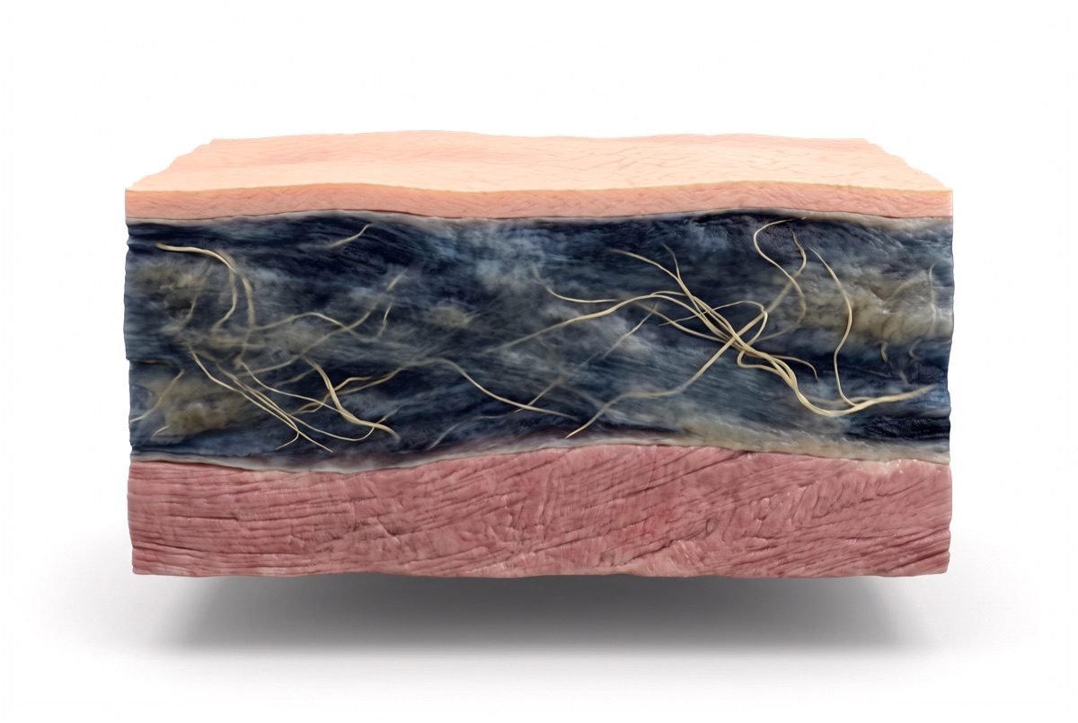 Dense, dehydrated fascia